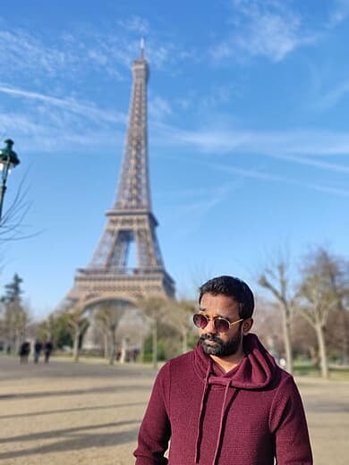 On my group trip to Paris
