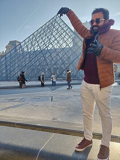 On my group trip to Paris